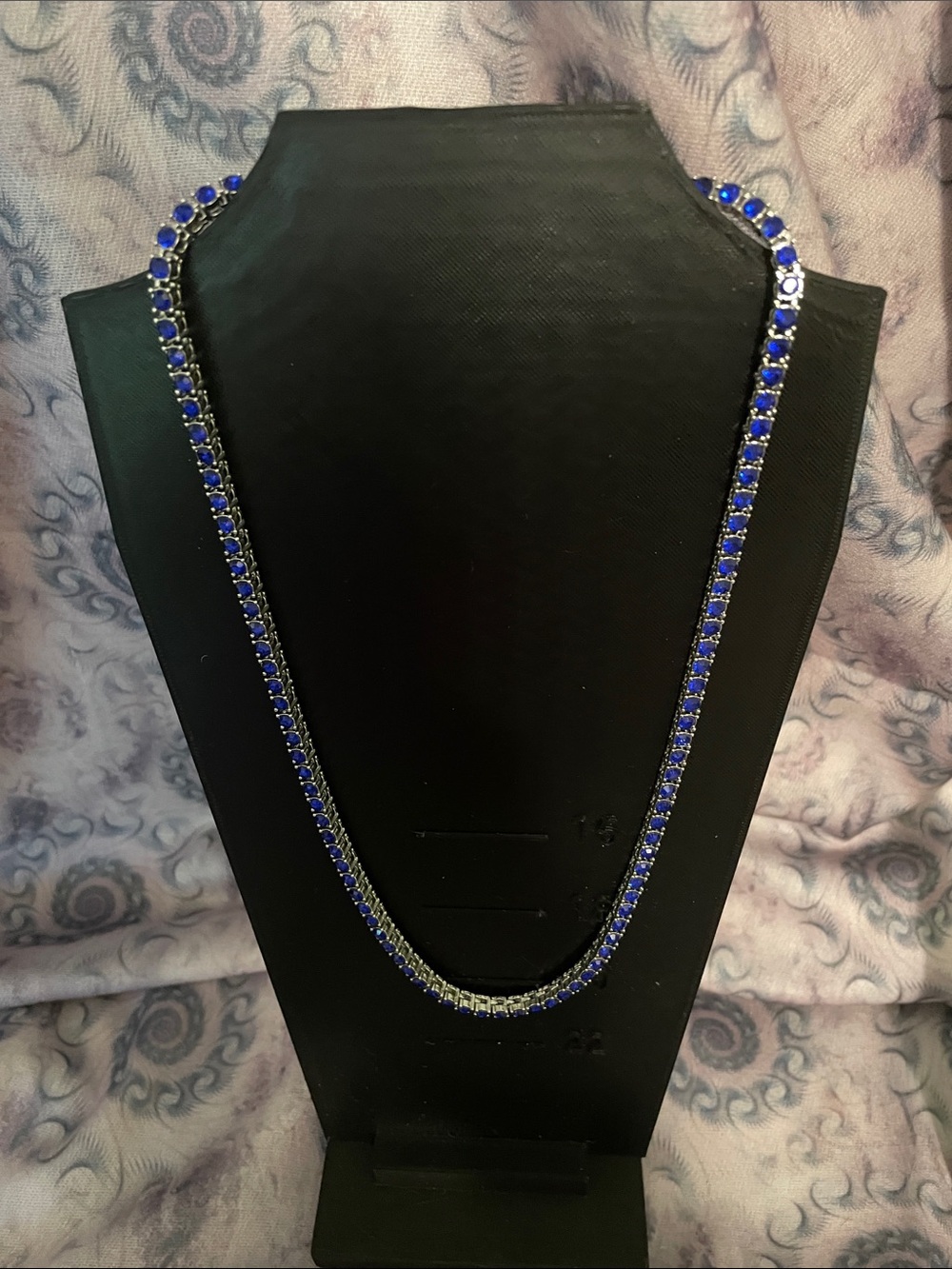 Royal Blue Crystal Tennis Necklace - Women Jewelry